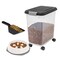 IRIS USA 30Lbs Airtight Dog Food Storage Container with 2-Cup Scoop and Slow Feeder Bowl Combo, Black